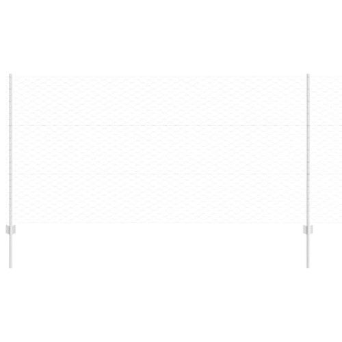 vidaXL Valla hexagonal con poste 100 x 1,4 m Acero Galvanizado Malla