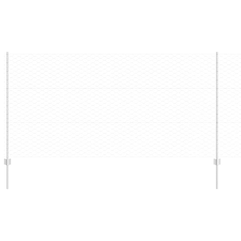 vidaXL Valla hexagonal con poste 100 x 1,4 m Acero Galvanizado Malla