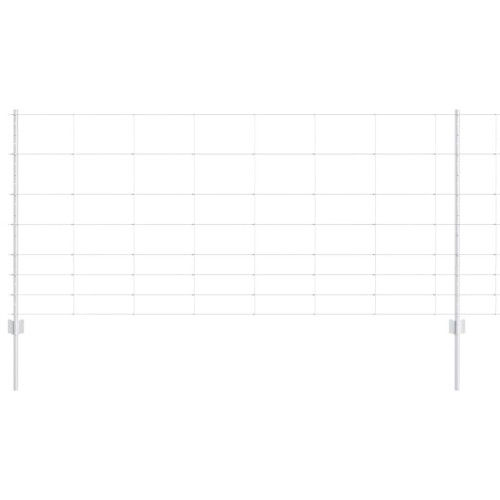 vidaXL Valla salvaje exterior con postes 25 x 1 m Acero Galvanizado