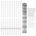 vidaXL Valla salvaje exterior con postes 25 x 1 m Acero Galvanizado