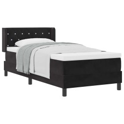 vidaXL Cama tipo Box Spring con cabecera Negro 200 x 100 cm Terciopelo