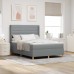 vidaXL Cama tipo Box Spring con colchón Gris Claro 160 x 200 cm tela