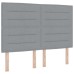 vidaXL Cama tipo Box Spring con colchón Gris Claro 160 x 200 cm tela