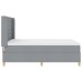 vidaXL Cama tipo Box Spring con colchón Gris Claro 160 x 200 cm tela