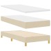 vidaXL Cama Box Spring LED con tiras LED Crema 100 x 200 cm tela