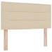vidaXL Cama Box Spring LED con tiras LED Crema 100 x 200 cm tela