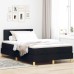 vidaXL Cama Box Spring LED con tiras LED Negro 120 x 200 cm tela