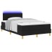 vidaXL Cama Box Spring LED con tiras LED Negro 120 x 200 cm tela