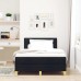 vidaXL Cama Box Spring LED con tiras LED Negro 120 x 200 cm tela