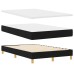 vidaXL Cama Box Spring LED con tiras LED Negro 120 x 200 cm tela