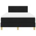 vidaXL Cama Box Spring LED con tiras LED Negro 120 x 200 cm tela