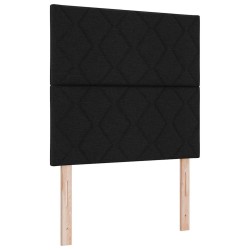 vidaXL Cama tipo Box Spring con tiras LED Negro 100 x 200 cm tela