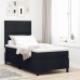 vidaXL Cama tipo Box Spring con tiras LED Negro 100 x 200 cm tela