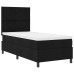 vidaXL Cama tipo Box Spring con tiras LED Negro 100 x 200 cm tela