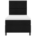 vidaXL Cama tipo Box Spring con tiras LED Negro 100 x 200 cm tela