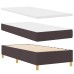vidaXL Cama tipo Box Spring con tiras LED Marrón 100 x 200 cm tela