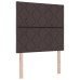 vidaXL Cama tipo Box Spring con tiras LED Marrón 100 x 200 cm tela