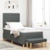 vidaXL Cama tipo Box Spring con cojín Gris oscuro 200 x 90 cm tela