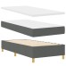 vidaXL Cama tipo Box Spring con cojín Gris oscuro 200 x 90 cm tela