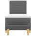 vidaXL Cama tipo Box Spring con cojín Gris oscuro 200 x 90 cm tela