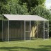 vidaXL Jaula para perro con techo Plateado 400 x 200 x 256 cm