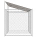 vidaXL Jaula para perro con techo Plateado 400 x 200 x 256 cm