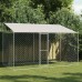 vidaXL Jaula para perro con techo Plateado 400 x 200 x 256 cm