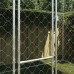 vidaXL Jaula para perro con techo Plateado 400 x 200 x 256 cm