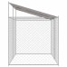 vidaXL Jaula para perro con techo Plateado 400 x 200 x 256 cm