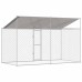 vidaXL Jaula para perro con techo Plateado 400 x 200 x 256 cm