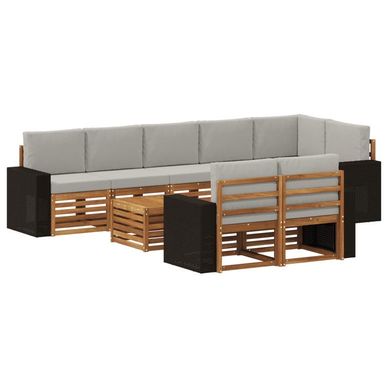 vidaXL Juegos de sofás Madera de Acacia Sólida