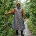vidaXL Poncho de lluvia 2 en 1 con capucha Gris y naranja