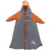 vidaXL Poncho de lluvia 2 en 1 con capucha Gris y naranja