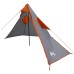vidaXL Poncho de lluvia 2 en 1 con capucha Gris y naranja