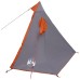 vidaXL Poncho de lluvia 2 en 1 con capucha Gris y naranja