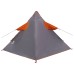 vidaXL Poncho de lluvia 2 en 1 con capucha Gris y naranja