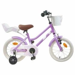vidaXL Bicicleta Infantil 16 Pulgadas para niños de 4 a 6 años Morado