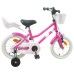 vidaXL Bicicleta Infantil 12 Pulgadas para 2-4 años Rosa Oscuro