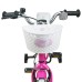 vidaXL Bicicleta Infantil 12 Pulgadas para 2-4 años Rosa Oscuro