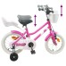 vidaXL Bicicleta Infantil 12 Pulgadas para 2-4 años Rosa Oscuro