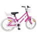 vidaXL Bicicleta Infantil 18 Pulgadas para 5-7 años Rosa Oscuro