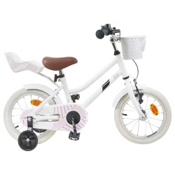 vidaXL Bicicleta Infantil 12 Pulgadas para 2-4 años Blanco