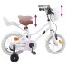 vidaXL Bicicleta Infantil 12 Pulgadas para 2-4 años Blanco