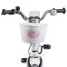vidaXL Bicicleta Infantil 18 Pulgadas para 5-7 años Blanco