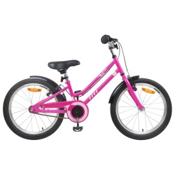 vidaXL Bicicleta Infantil 20 Pulgadas para 6-11 años Negro Rosa