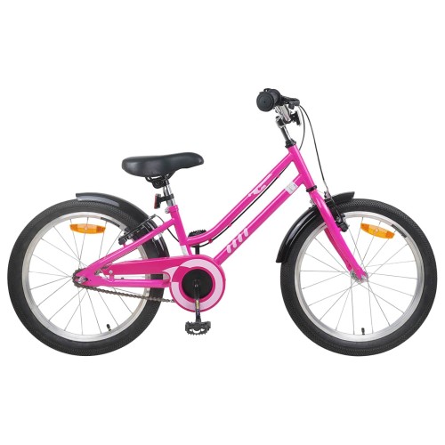 vidaXL Bicicleta Infantil 20 Pulgadas para 6-11 años Negro Rosa