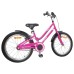 vidaXL Bicicleta Infantil 20 Pulgadas para 6-11 años Negro Rosa
