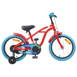 vidaXL Bicicleta Infantil 16 Pulgadas para niños de 4 a 6 años Rojo