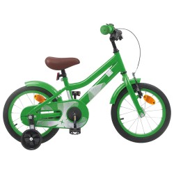 vidaXL Bicicleta Infantil 16 Pulgadas para niños de 4 a 6 años Verde