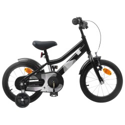 vidaXL Bicicleta Infantil 16 Pulgadas para niños de 4 a 6 años Negro